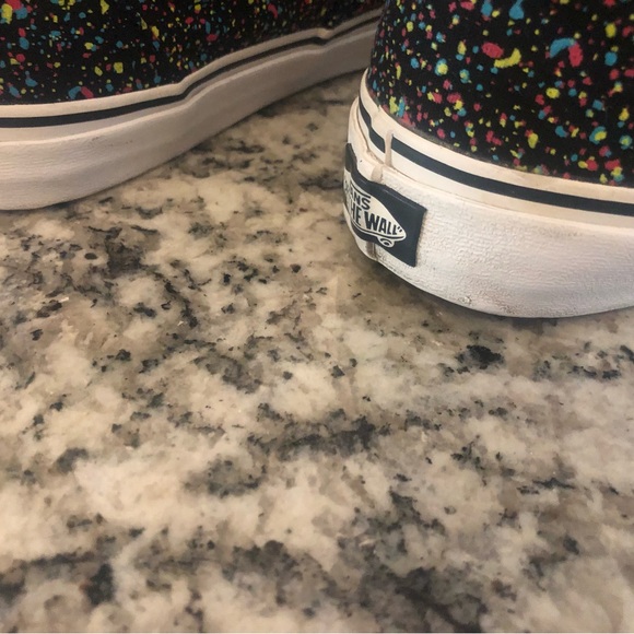 Vans Classic Tennis Shoes Unisex Black Multicolor Mens Size 8.5 Womens Size 10 - Picture 9 of 13